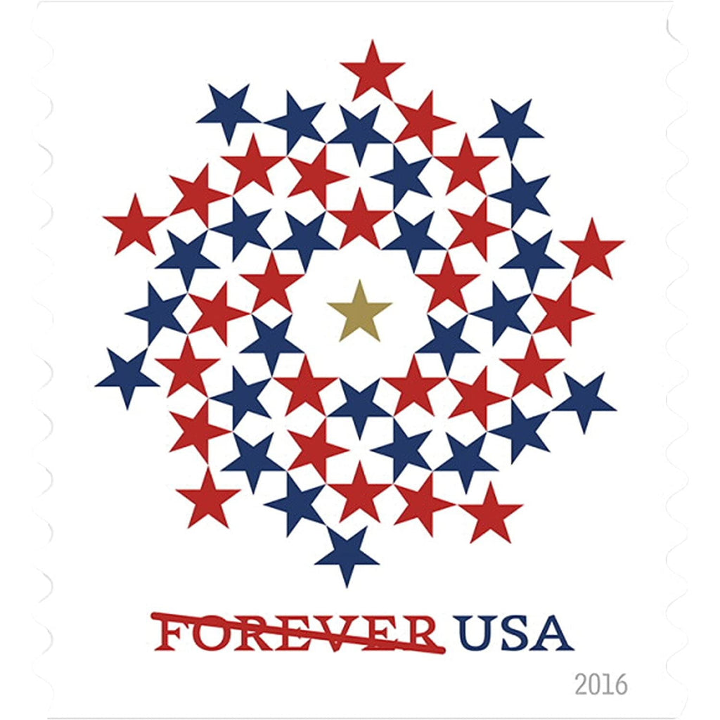 2016 Patriotic Spiral Forever Postage Stamps