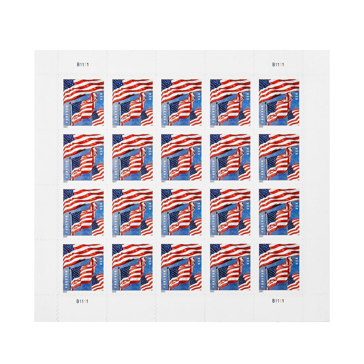 2022 US Flags Forever Postage Stamps available in Sheets and Coils