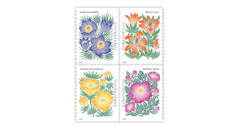 2022 Mountain Flora Flower Forever Postage Stamps