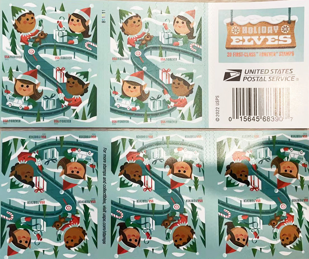 2022 Holiday Elves Forever Postage Stamps