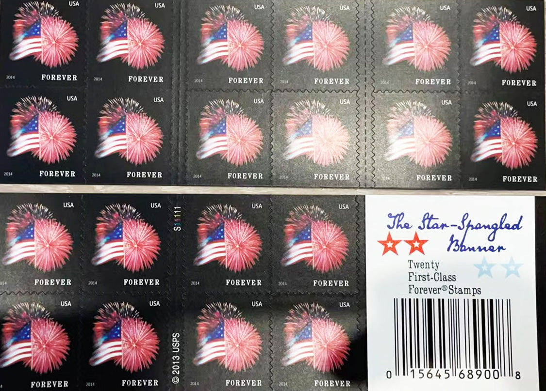 2014 Star-Spangled Banner Fireworks Forever Postage Stamps