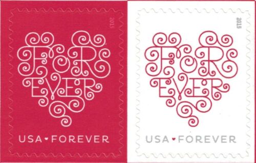2015 Red and White Forever Postage Stamps