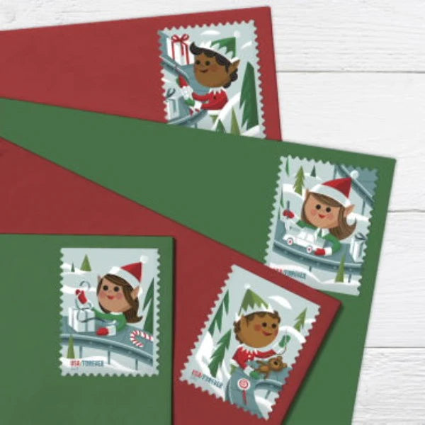 2022 Holiday Elves Forever Postage Stamps