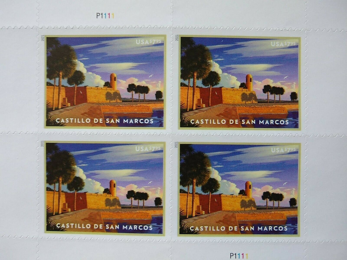 2021 Historic Castillo de San Marcos Stamp Issued for USPS Priority Mail