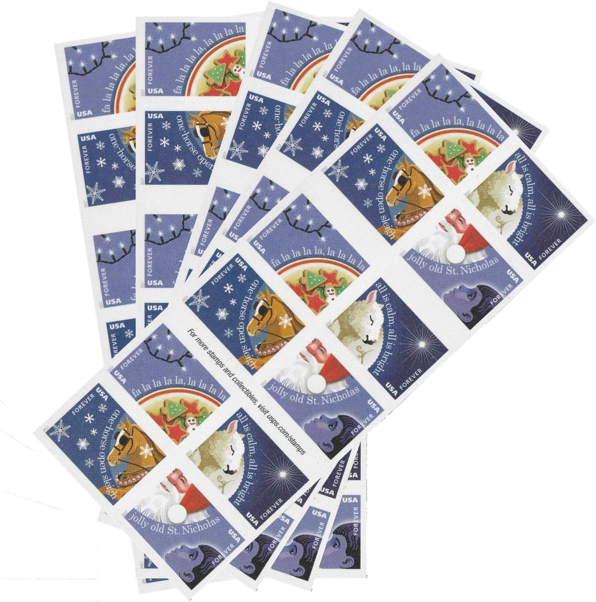 2017 Christmas Carols Forever Postage Stamps
