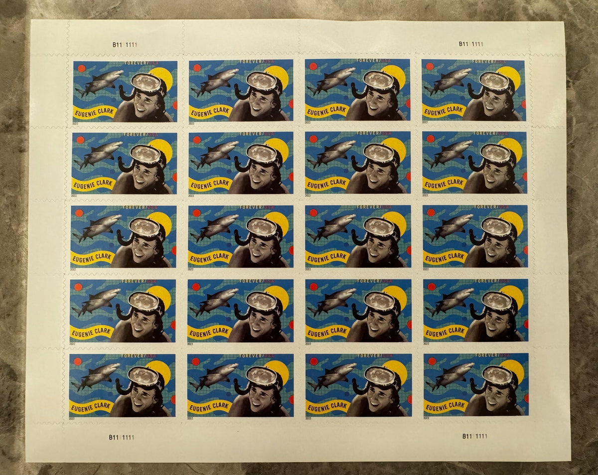 2022 Aquatic Scholar Eugenie Clark Forever Postage Stamps