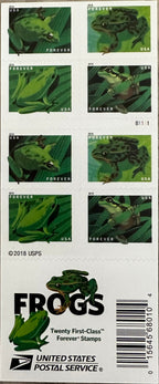 2019 Frogs Forever Postage Stamps