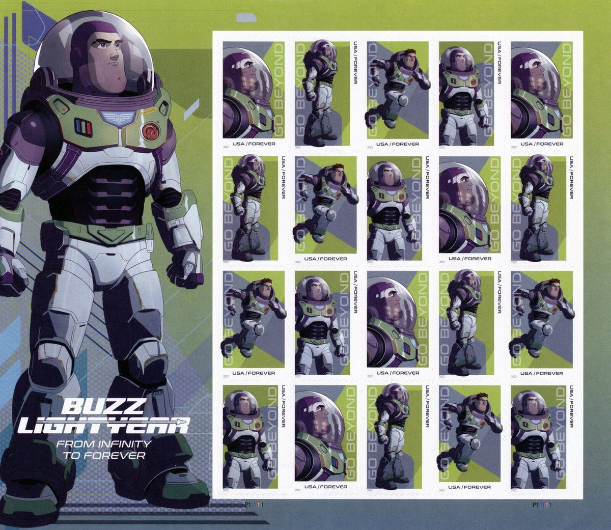 2022 ‘Go Beyond’ Your Typical with Buzz Lightyear Forever Postage Stamps