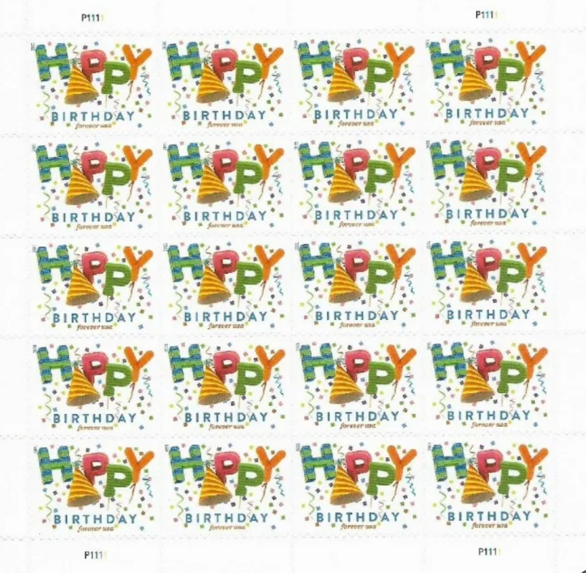 2021 Happy Birthday Forever Postage Stamps
