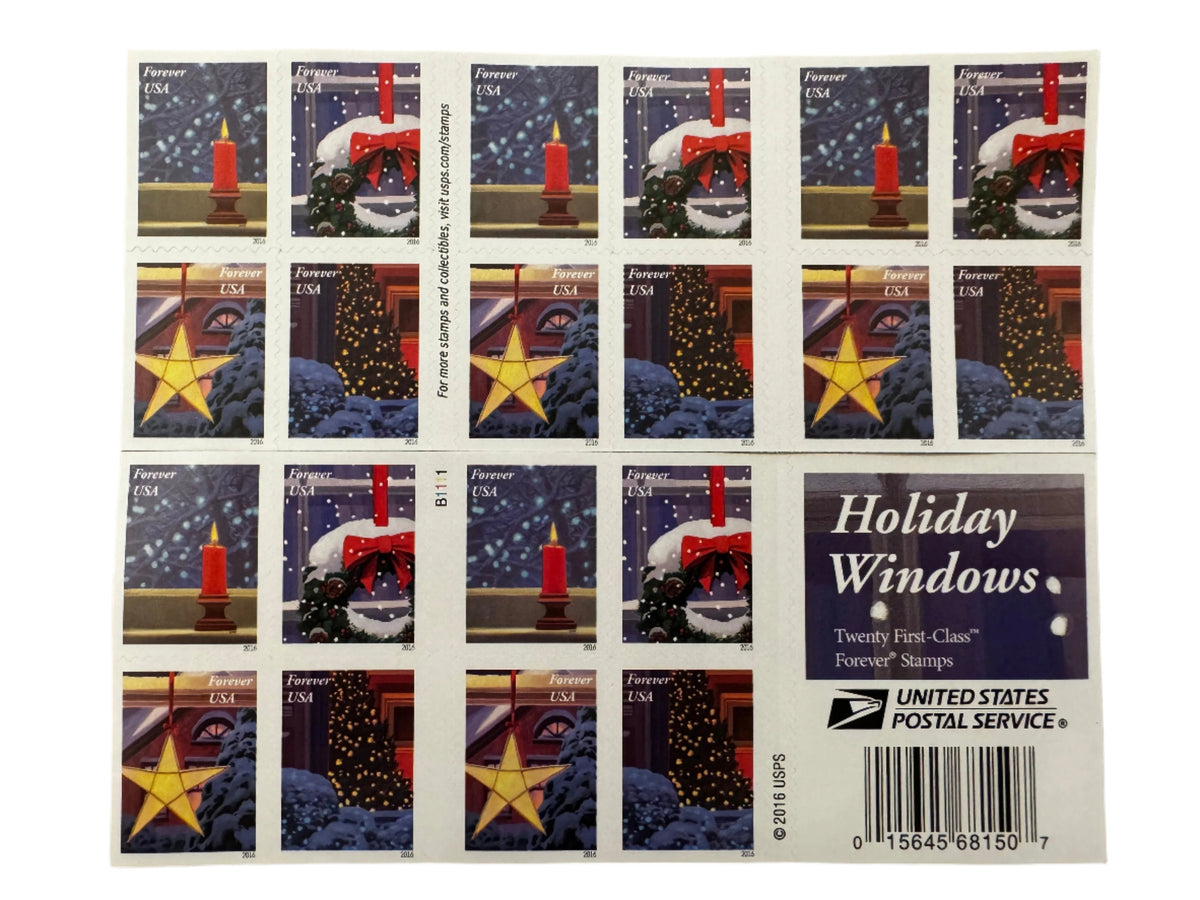 2016 Holiday Windows Forever Postage Stamps