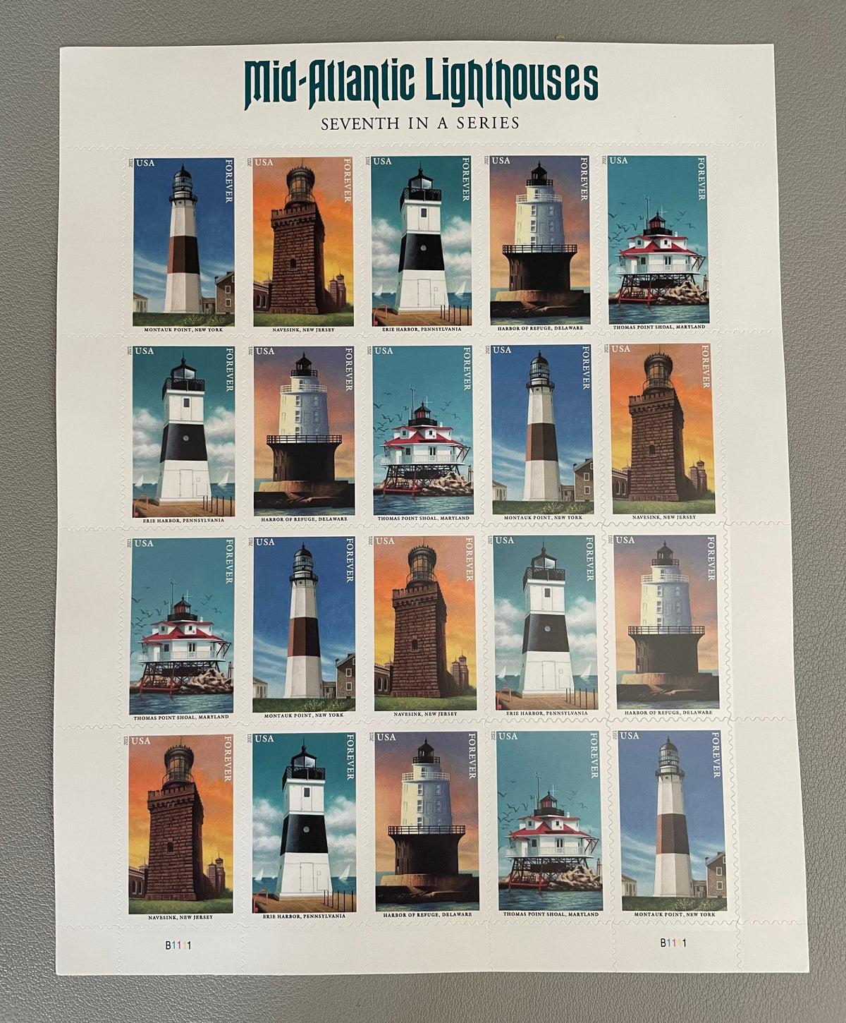2021 Mid Atlantic Lighthouses Forever Postage Stamps