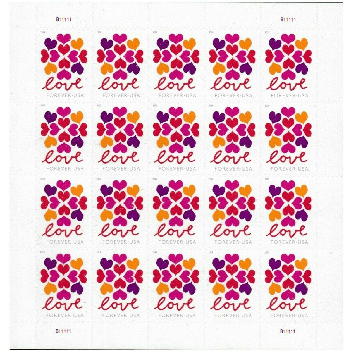 2019 First-Class Forever Stamp - Love Heart Blossoms