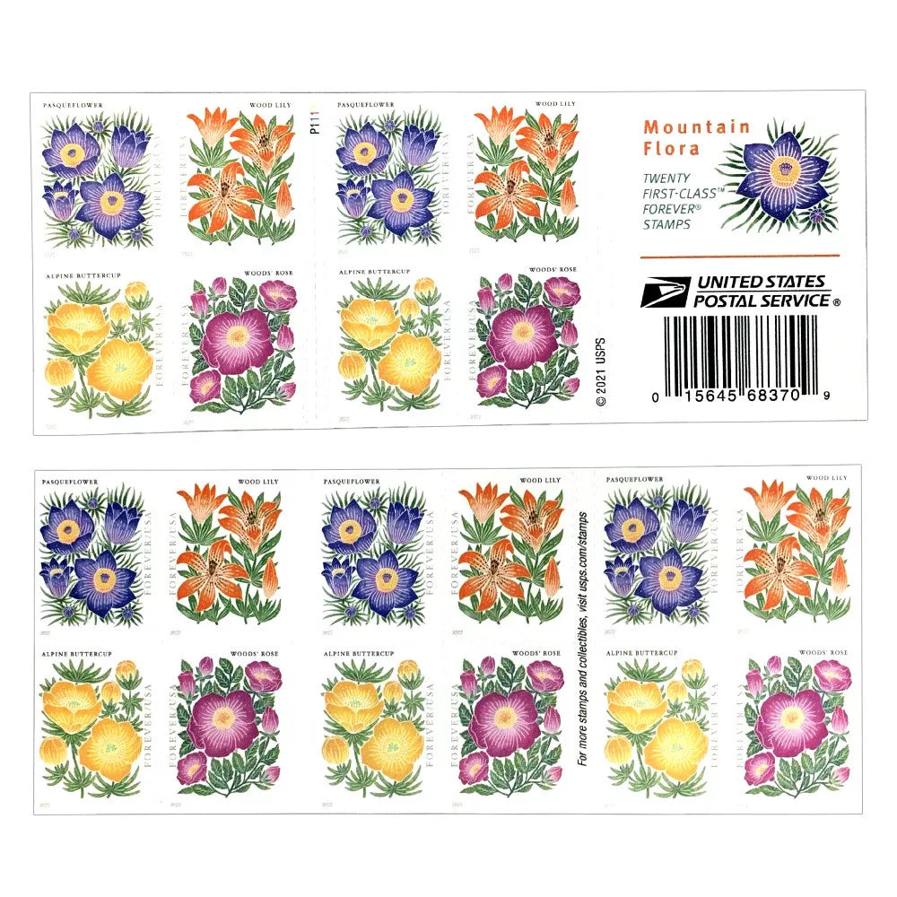 2022 Mountain Flora Flower Forever Postage Stamps