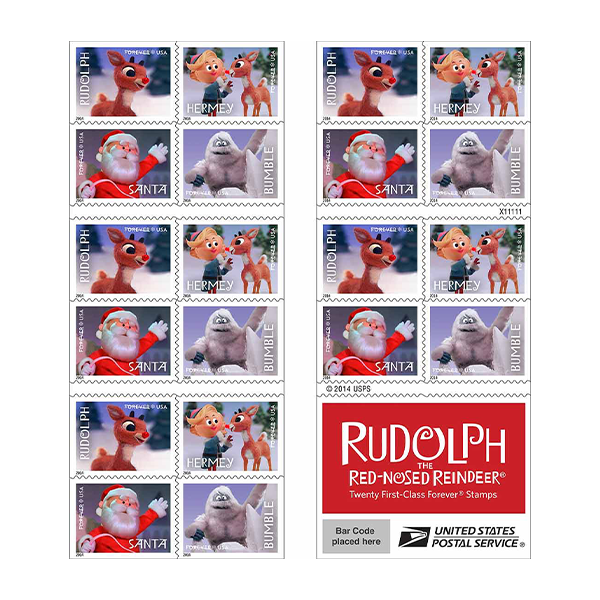 2014 Rudolph the Red-Nosed Reindeer Forever Postage Stamps
