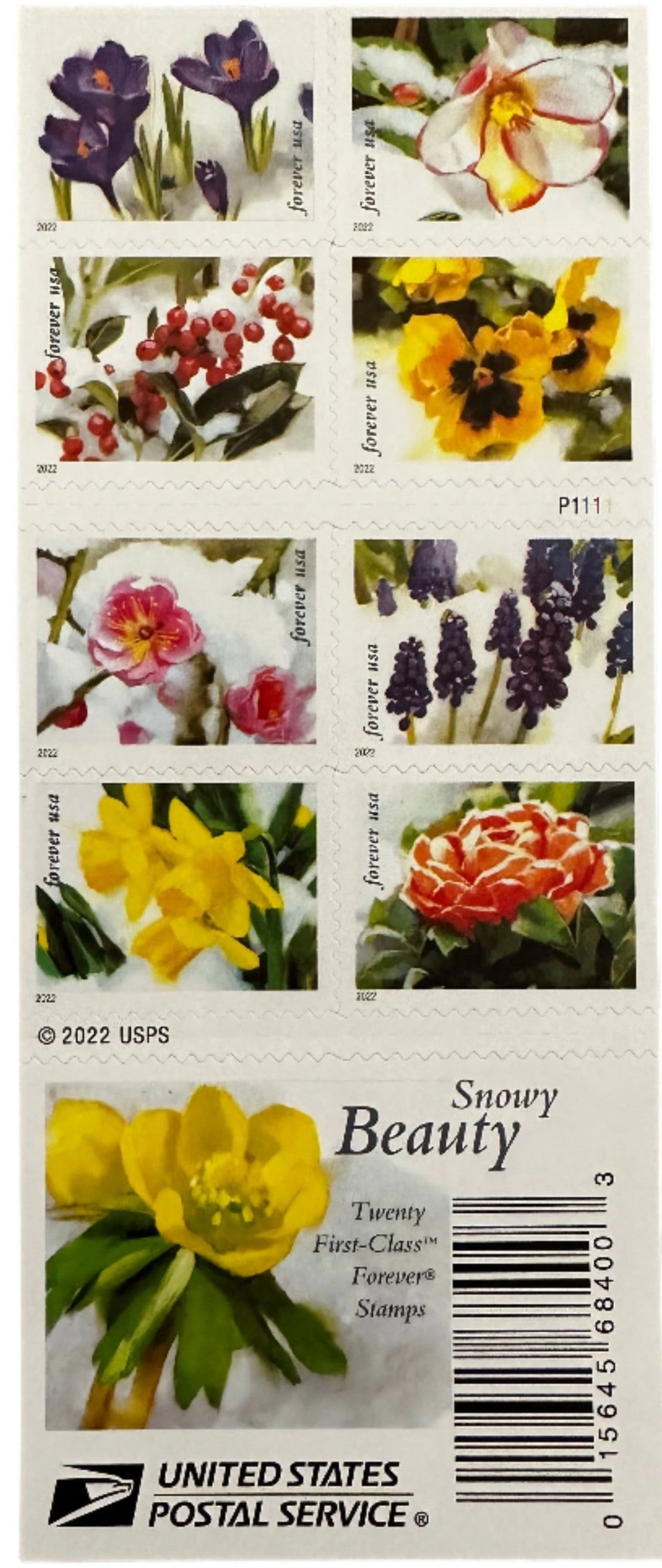 2022 Snowy Beauty Bloom Forever Postage Stamps