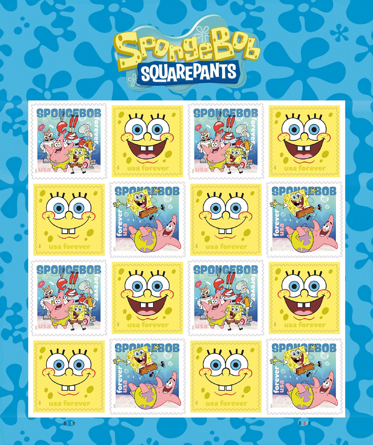 2025 SpongeBob Squarepants Forever Stamps