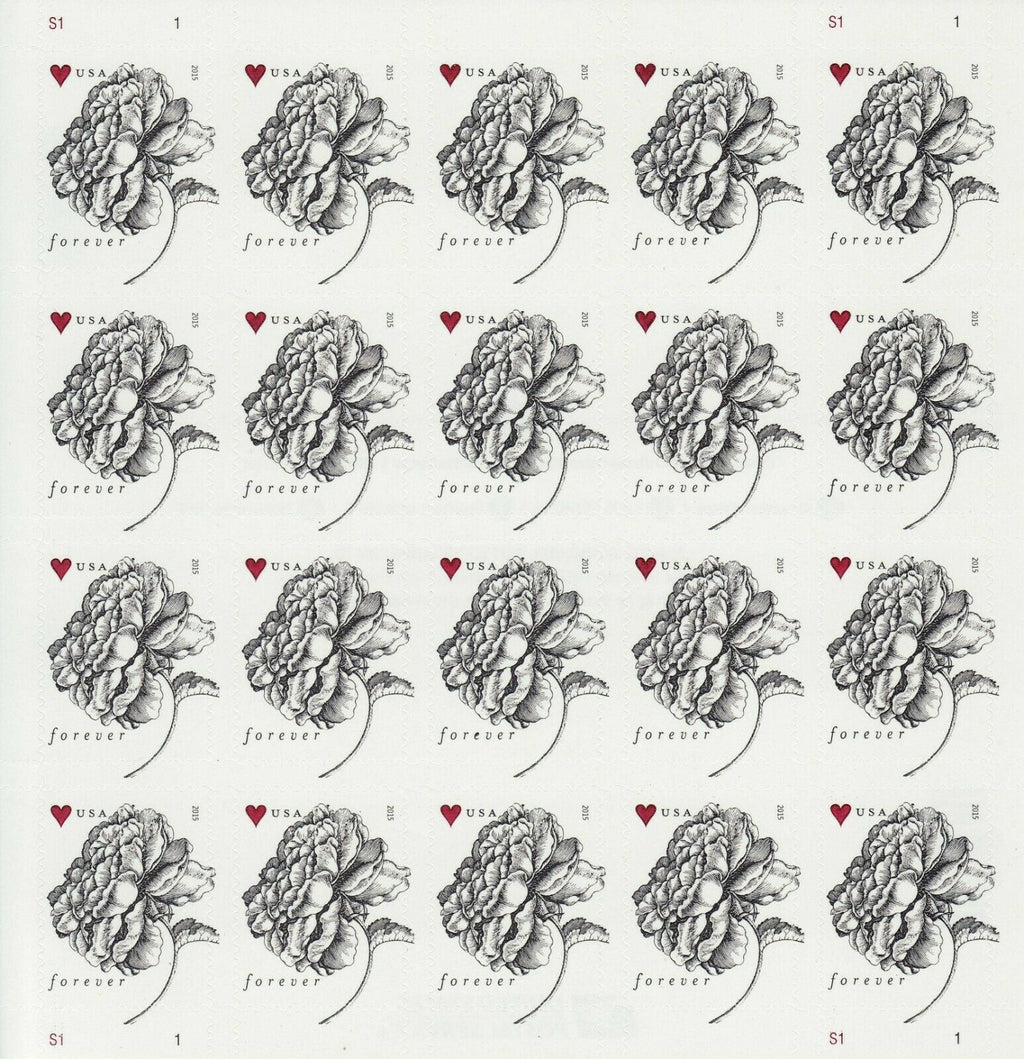 2015 Antique Vintage Rose Forever Postage Stamps