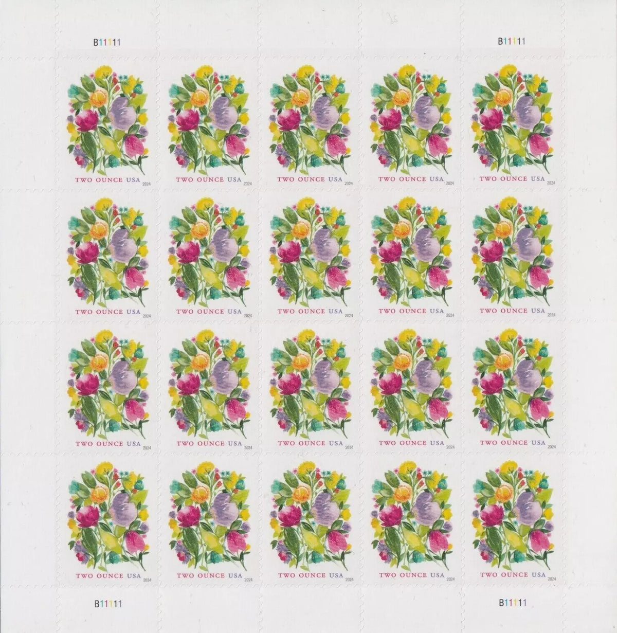 2024 Wedding Blooms Two Ounce Forever Postage Stamps