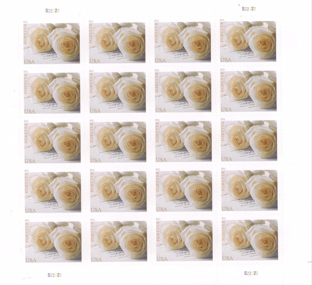 2011 Wedding White Rose Forever Postage Stamps