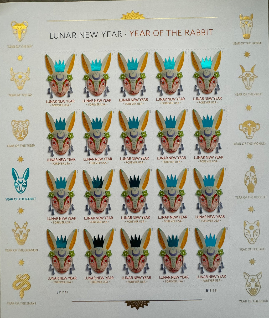 2023 Year of the Rabbit Stamp Celebrates Lunar New Year Forever Postage Stamps