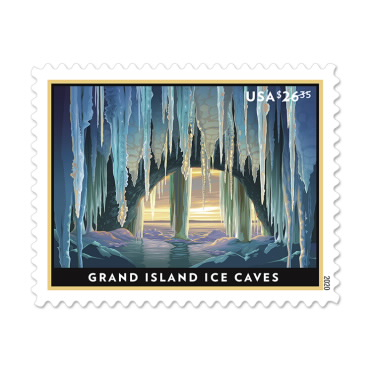 2020 USPS Grand Island Ice Cave Express Stamp – Limited Edition