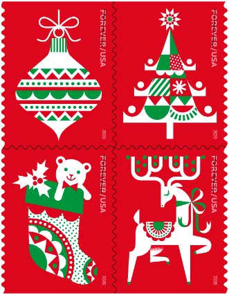 2020 Holiday Delights Christmas Forever Postage Stamps